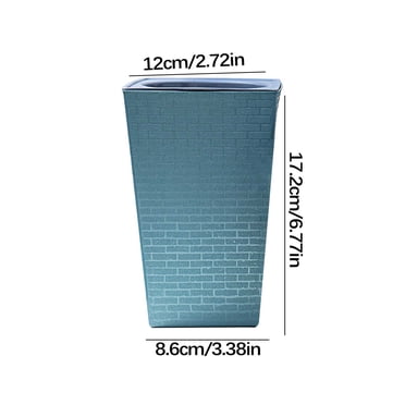weibbin Plastic High End Multi Color Water Storage Lazy Flower Pot Brick Pattern Imitation Metal Plastic Flower