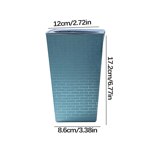 weibbin Plastic High End Multi Color Water Storage Lazy Flower Pot Brick Pattern Imitation Metal Plastic Flower