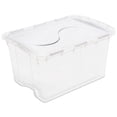 thumbnail image 1 of Sterilite 45L Hinged Lid White Storage Box, 1 of 8