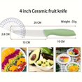 thumbnail image 3 of 3-Piese Kitchen Ceramic Knife Set  4 Inch Fruit Knife With Covers  Chef Knife Paring Knife Peeling Knife  Universal Knife Used For Cut Vegetable Fruit Bread And Meet. Pink Green Blue, 3 of 5