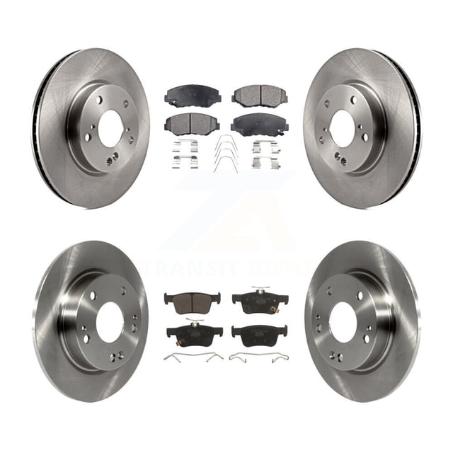 Transit Auto Front Rear Disc Brake Rotors and Ceramic Pads Kit for Car Honda Civic K8T-101608
