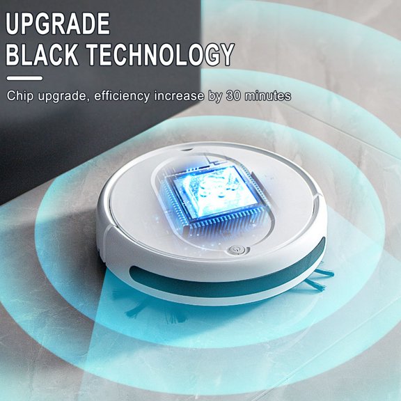 Weloille Aspirateur Robot, 1 Ensemble Amélioré Robot de Balayage Automatique à 4 Moteurs, Rechargeable par USB, Forte Aspiration, Faible Bruit, Machine de Nettoyage pour Plancher Dur, Tapis, Poils d'Animaux, Nettoyage de la Maison