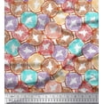 thumbnail image 1 of Soimoi Silk Fabric Coral Ocean Print Fabric by The Yard 42 Inch Wide, 1 of 2