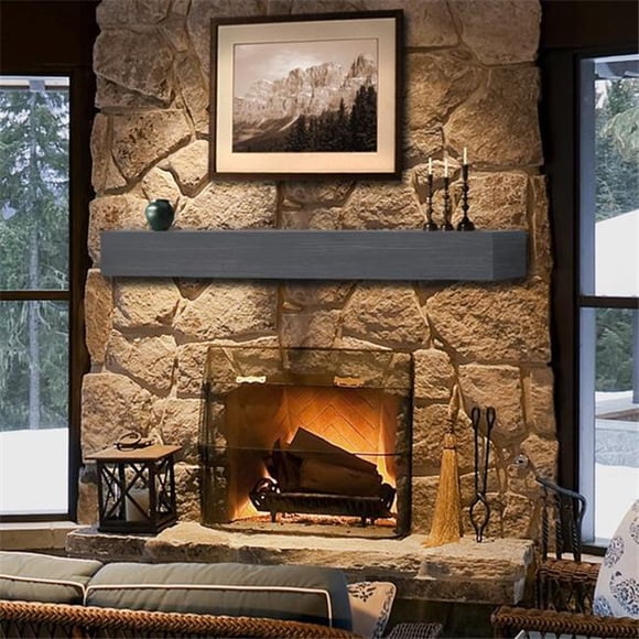 Pearl Mantels NC-48 GRAYWASH Patented Non-combustible 48 inch length Graywash finish fiberglass/cement aggregate shelf
