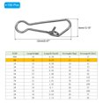 thumbnail image 2 of Unique Bargains 24Lbs Stainless Steel Fishing Snaps Swivels Clips Quick Change Black 150 Pack, 2 of 6