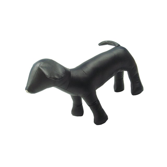 kurtrusly 1PC Mannequin PU Leather Standing Position for Display Toys Black L Dog 1Set
