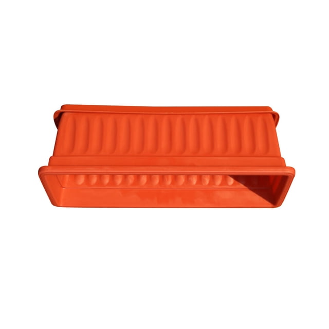3pcs Resin Rectangular Planting Pot Drainage Hole Vegetable Flower Planter Home Garden Plant Tray Red 44x19x14cm