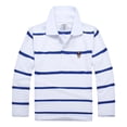 thumbnail image 1 of Chemise Polo pour Garçons Rayures Chemises d'Uniforme pour Garçons Chemises à Col pour Enfants Chemise à Manches Courtes pour Garçons 6-7 Ans Mode Garçons, 1 of 2