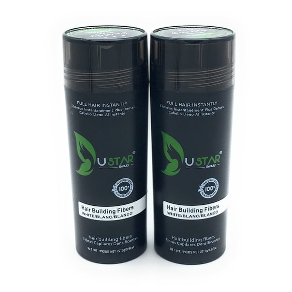 2 Pack - Ustar Hair Building Fibers White .97oz