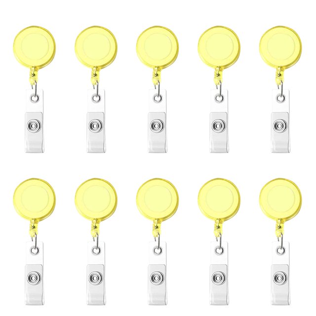 Leutsin Porte-Badge Rétractable 10 Pcs Porte-Badge Porte-Cartes d'Identité à Rouleau 10 Couleurs