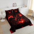 thumbnail image 4 of Erosebridal Magic Animal Bedding Toddler Comforter Set, Red Dragon Down Comforter, Boho Mandala Floral Decorative, Reversible, 4 of 7