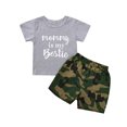 thumbnail image 1 of FOCUSNORM Little Boy?s Letter Short Sleeve Tops and Camouflage Shorts Set, 1 of 1