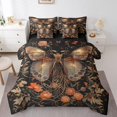 thumbnail image 1 of YST Gold Butterfly 7-Piece Comforter Set, Vintage Floral Bedding, King, 1 of 4