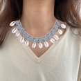 thumbnail image 3 of Kkkded Shell Necklace Ultralight Handmade Crochet Necklace - All - Match, Easy - wearing Choker for Women, 3 of 7