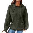 thumbnail image 1 of CEHVOM Mode Femmes Décontracté Manches Longues Col Rond Chandails pour Dames Hauts Blouse Chandail à Capuchon Uni Liquidation, 1 of 7
