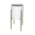 thumbnail image 1 of Stratton Home Decor Stand de Plante en Métal Blanc et Or, 1 of 5