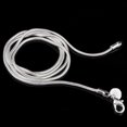 thumbnail image 2 of Women's Simple Design 925 Sterling Silver 2mm Snake Chain Lobster Clasp Necklace, 2 of 8