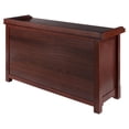 thumbnail image 2 of Banc de rangement 4 pièces Milan avec panier en noyer, 2 of 8