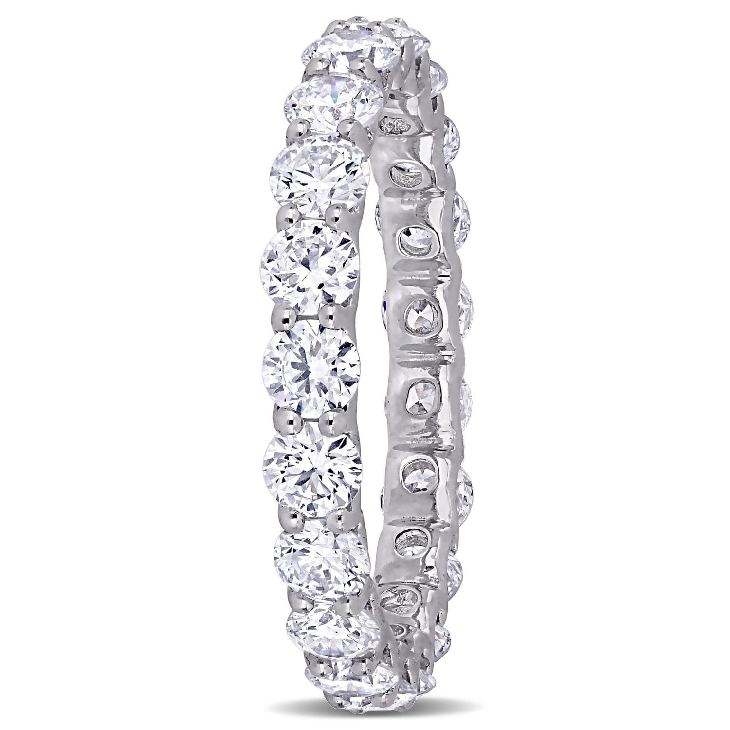 Miabella Lab-Grown Diamond 14K White Gold Anniversary Eternity Band