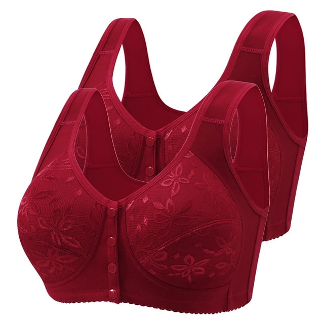 Wancir Bras for Women 2025 New 2PC Woman's Embroidery Thin Style Ventilate Large Size Bra without Steel Rim