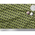 thumbnail image 2 of Soimoi Green polyester Crepe Fabric Triangle Geometric Decor Fabric Printed Yard 42 Inch Wide, 2 of 3