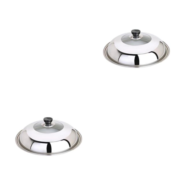 relayinert Couvercle de Pot en Acier Inoxydable Fiable et Polyvalent pour Cuisiner Robuste et Durable 2Set