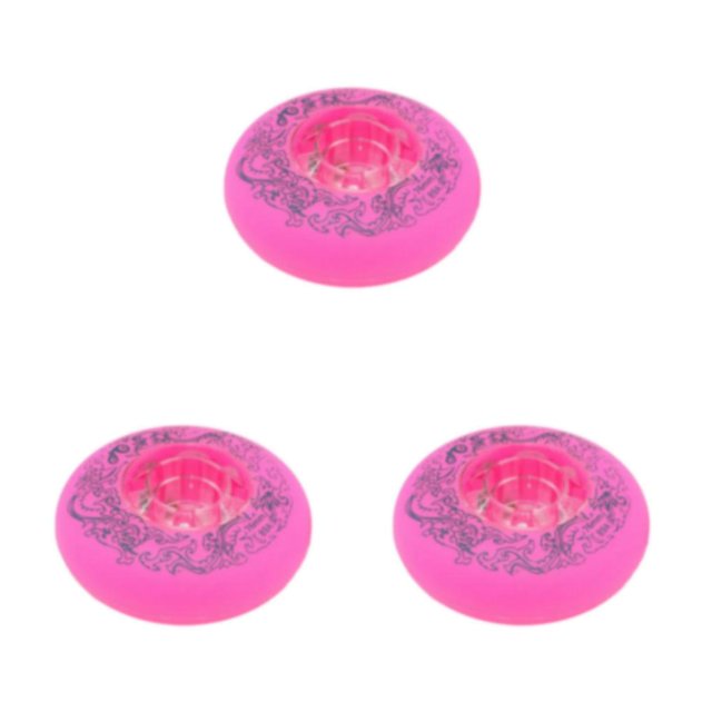 Baohd 1/2/3/5 2pieces Roues en PU Haute Densité pour Patin à Roulettes Roues en PU Haute Densité Sont Roses 80mm 3 Pcs