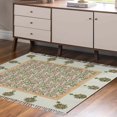 thumbnail image 3 of Casavani Hand Block Printed Cotton Green Area Rugs 4'x20' Runner Area Rugs for Hallway & Stairs, 3 of 7