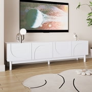 TV furniture, wave shaped structured doors, with layers, TV stand with sturdy legs