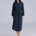 thumbnail image 2 of Peignoir de Mariée Long Peignoirs pour Femmes, Peignoir en Coton pour Femmes, Kimonos Waffles Peignoir Tenue d'Intérieur Lingerie Peignoir S-70 Bleu Marine TG, 2 of 6