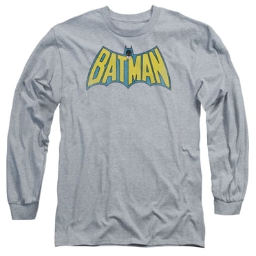 Batman Retro Logo Long Sleeve Shirt-Large