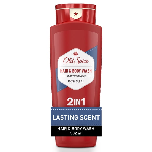 Old Spice High Endurance Hair & Body Wash for Men, Crisp Scent