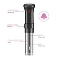 thumbnail image 3 of Zootealy 1100W Sous Vide Cooker Waterproof Quiet Cooking Machine with Accurate Temperature Time Control Display Screen Cookbook, 3 of 6