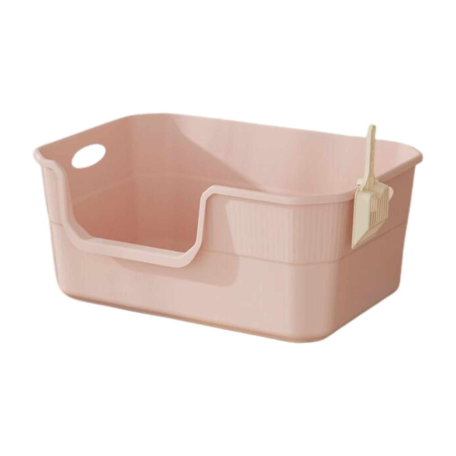 Wweixi Cat Litter Box Kitty Litter Pan High Sifting Sided 22cm Litter Tray Portable