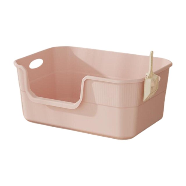 Wweixi Cat Litter Box Kitty Litter Pan High Sifting Sided 22cm Litter Tray Portable