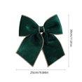 thumbnail image 3 of Wooowa Christmas Medium-Size Gold-Trimmed Velvet Bows, Luxe Festive Decor for Wreaths & Entryways, 3 of 8