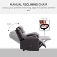 thumbnail image 4 of HOMCOM Fauteuil Inclinable pour Salon avec Repose-Pieds et Poches Latérales, 4 of 10