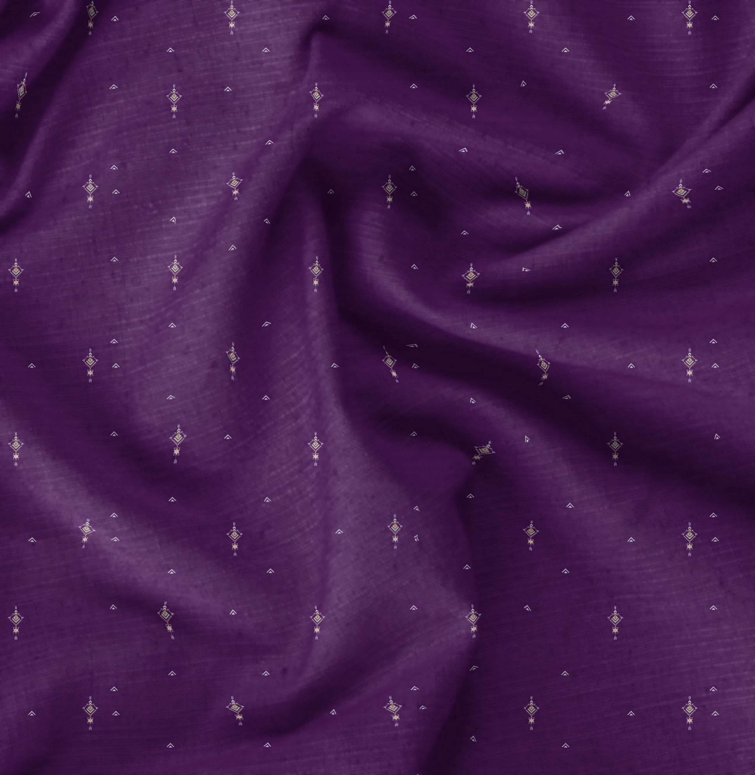 Soimoi Purple Cotton Jersey Fabric Abstracts Abstract Print Fabric by Yard 58 Inch Wide