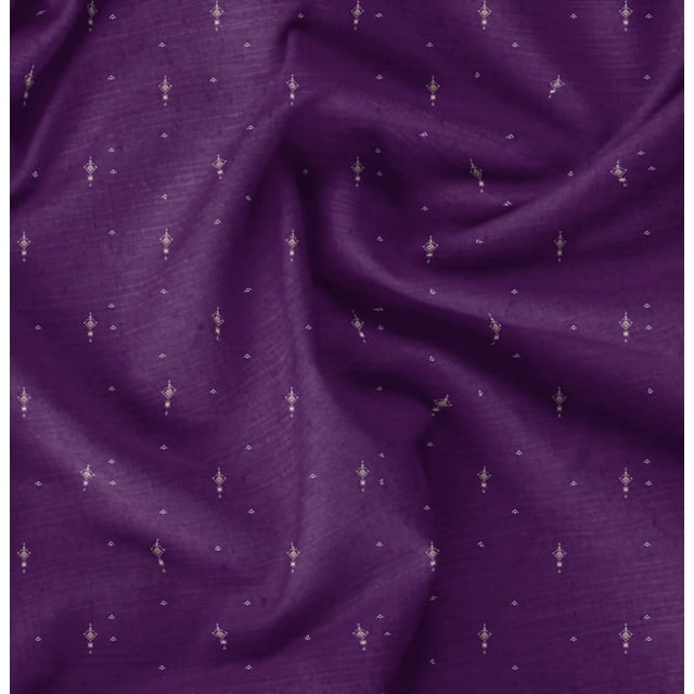 Soimoi Purple Silk Fabric Abstracts Abstract Print Sewing Fabric Yard 42 Inch Wide