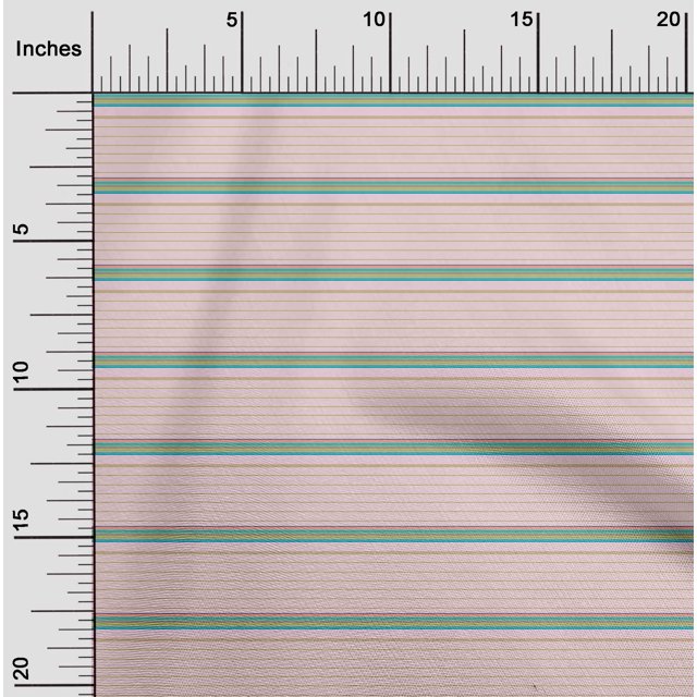oneOone Silk Tabby Fabric Horizontal Stripe Print Fabric BTY 42 Inch Wide