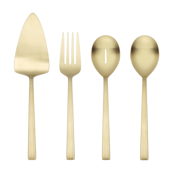 Better Homes and Gardens River Gold Satin 4-Piece Serve Set