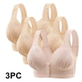 thumbnail image 2 of FAIWAD 3Pc Wireless Bras for Women Plus Size Full Coverage Front Closure Bralettes No Underwire Breathable Everyday Bra, 2 of 9