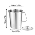 thumbnail image 2 of Stainless Steel Storage Pitcher 70 oz Large Metal Measuring Jug with Handle Versatile Heavy-Duty Container for Cooking Baking and Beverage Preparation, 2 of 7