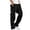 Black, variant on CFLVAEK Men's Cargo Pants with Stretch Solid Casual Elastic Waist Multiple Pockets Outdoor Straight Type Fitness Pants Cargo Pants Trousers Regular Fit Comfort Waist Pants Black L