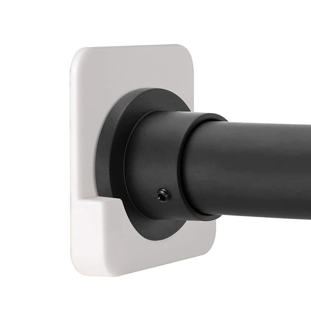 Support de Tension Adhésif pour Tringle de Rideau de Douche / Retenue de Montage de Tringle de Douche pour Mur / Sans Perçage / à Coller
