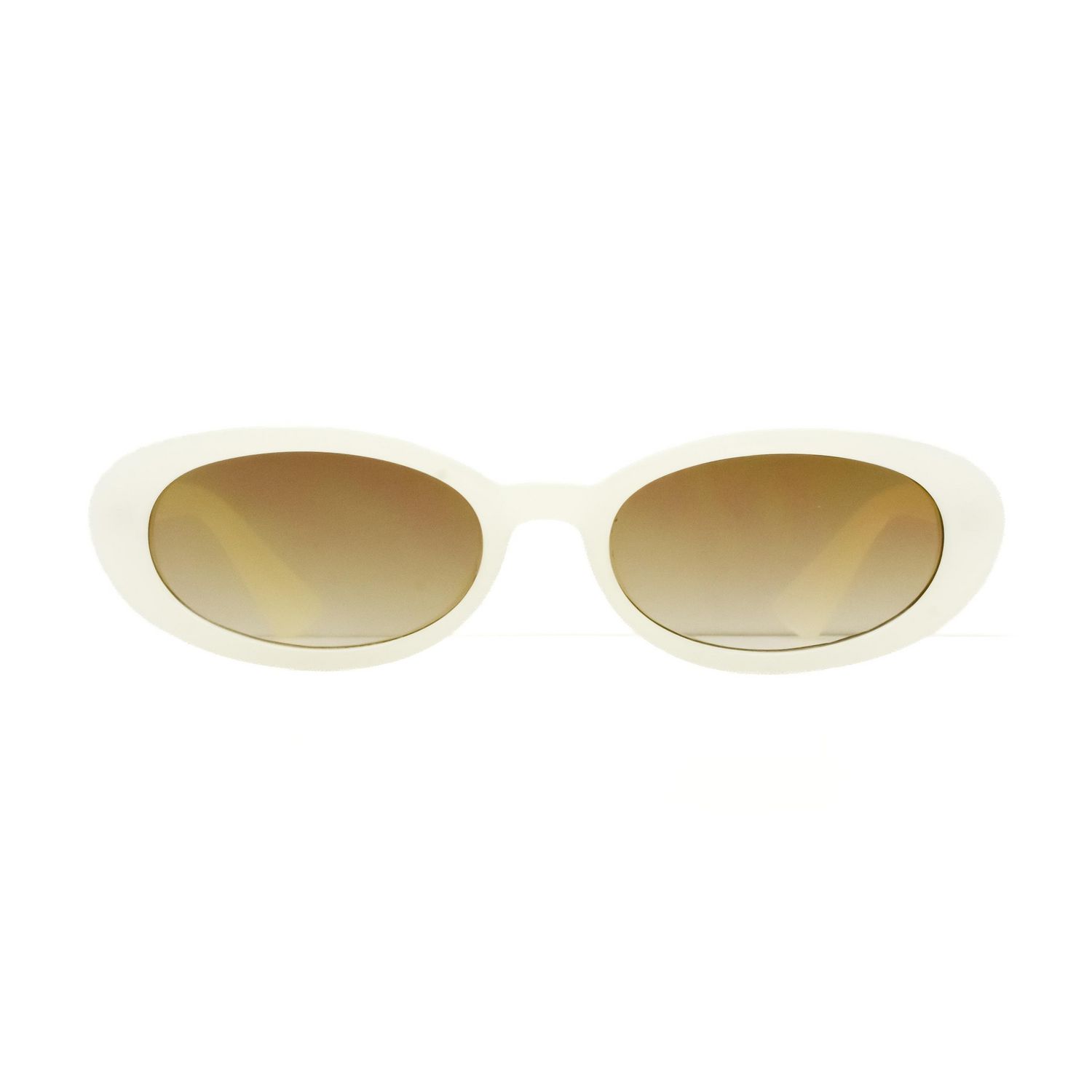 No Boundaries White Oval Sunglasses