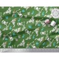 thumbnail image 3 of Soimoi Viscose Chiffon Fabric Leaves,Floral & Rabbit Animal Print Fabric by the Yard 42 Inch Wide, 3 of 3