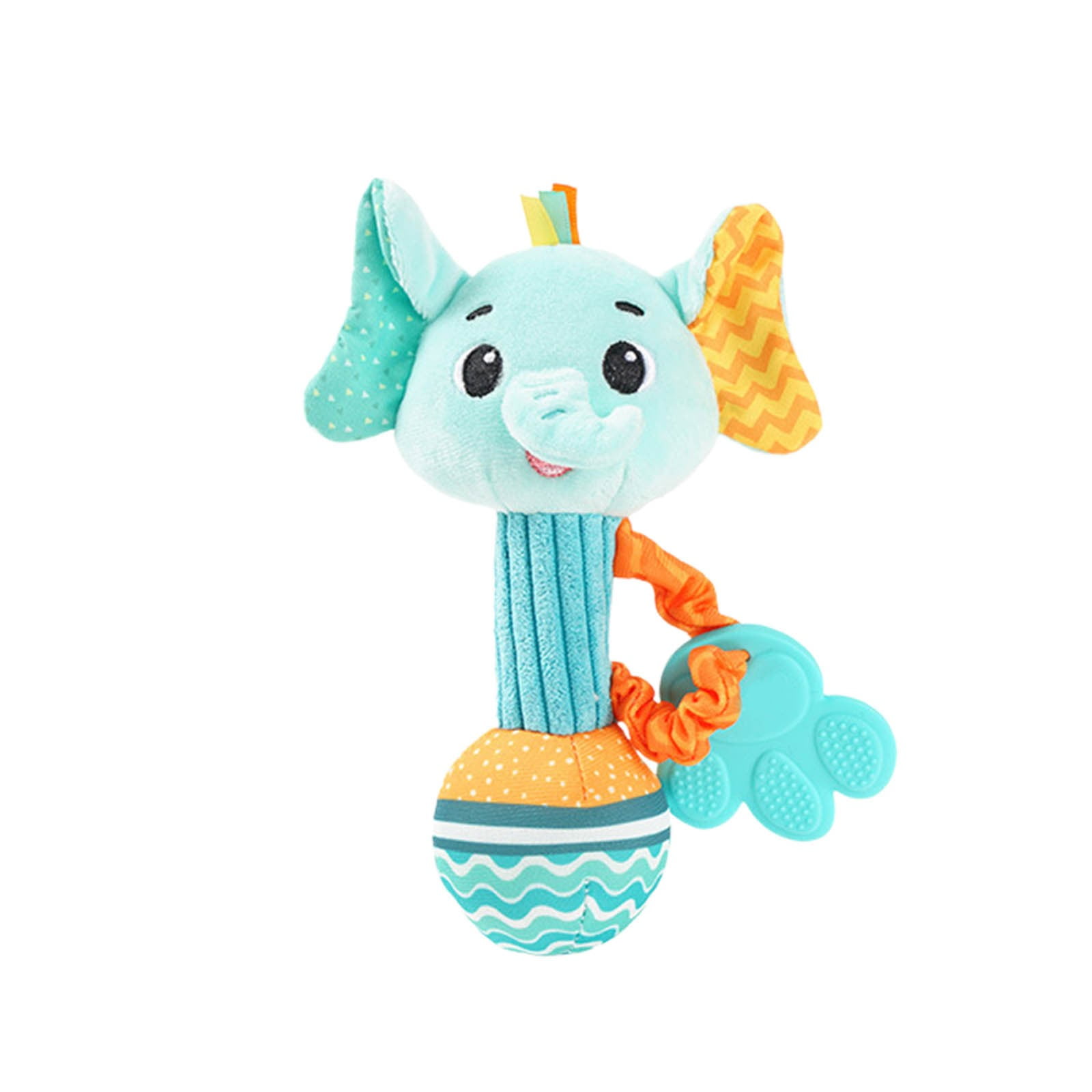 Xzngl Baby Teething Toy With Hand Crank Bell, Silicone Gripping Ring, And Kneading Stick For Infants 0-12 Months