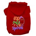 thumbnail image 1 of Mirage Pet 62-436 RDSM Too Cute to Spook-Girly Ghost Screen Print Dog Hoodie, Red - Small, 1 of 1