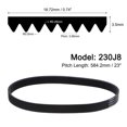 thumbnail image 2 of Unique Bargains 230J8 PJ V-Ribbed Belt 8 Ribs 23' Length x 0.74' Width EPDM Industrial Transmission Serpentine Belt 2 Pack, 2 of 5